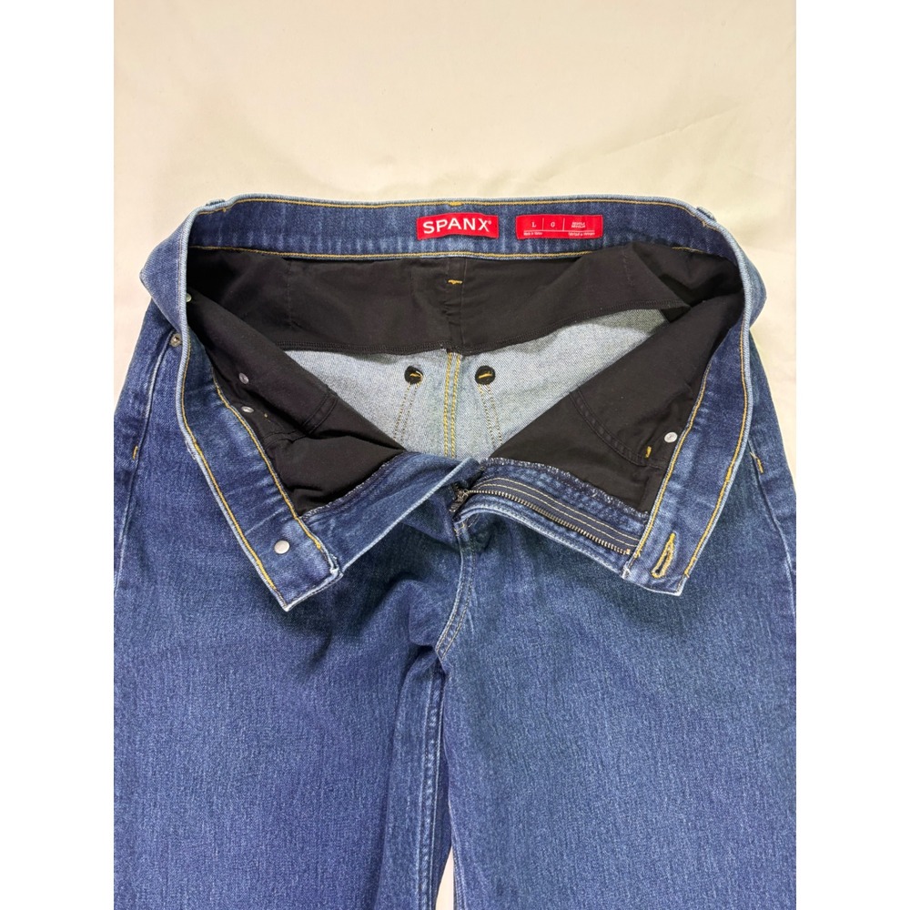 Spanx Shape Authentic 360 Wide Leg Jeans L High Rise Classic Slimming Comfort - Picture 3 of 7